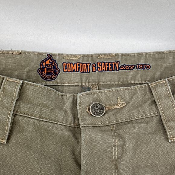Justin Boots Cat 2 Flame Resistant FR Work Pants Size 36x36 Tan Canvas - Picture 2 of 8